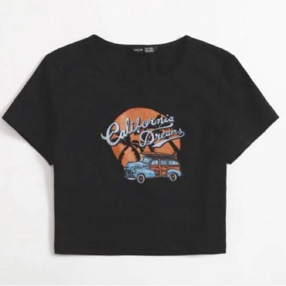 California dreams cropped tee